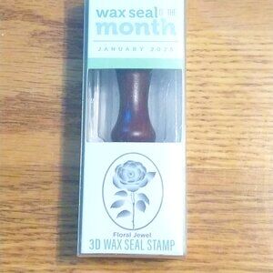 Spellbinders Wax Seal Stamp & a bag of wax - Rose Design - Floral Jewel